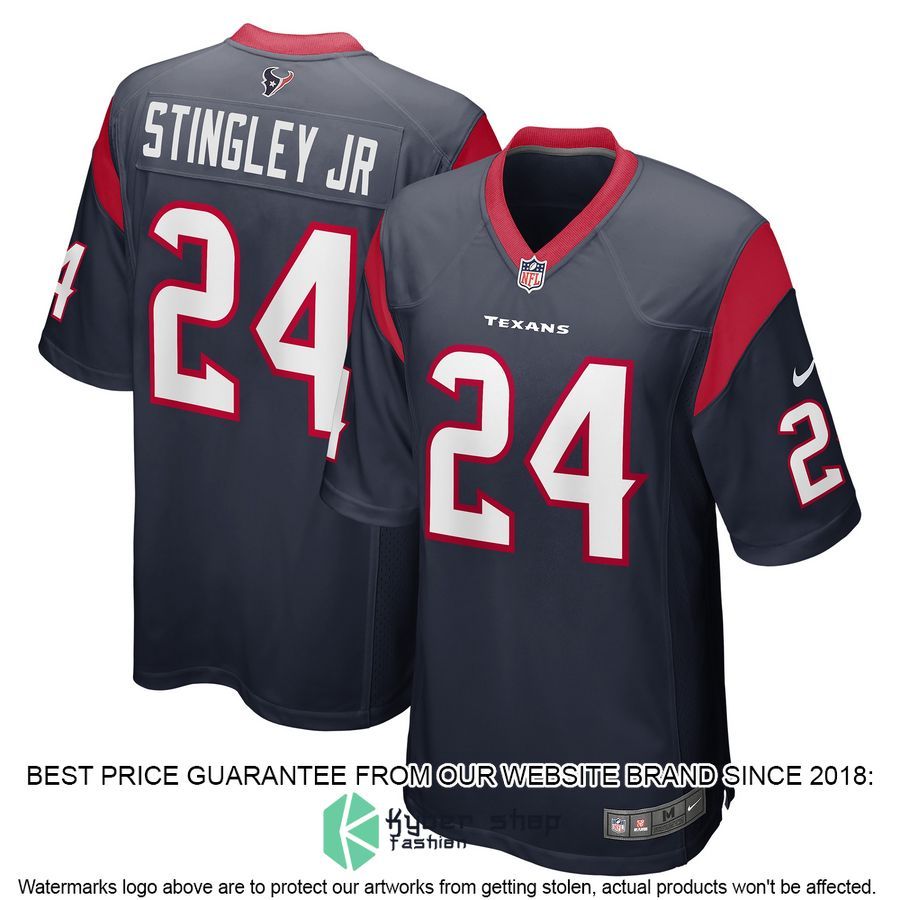 Derek Stingley Jr. Houston Texans 2022 NFL Draft First Round Pick Navy Football Jersey