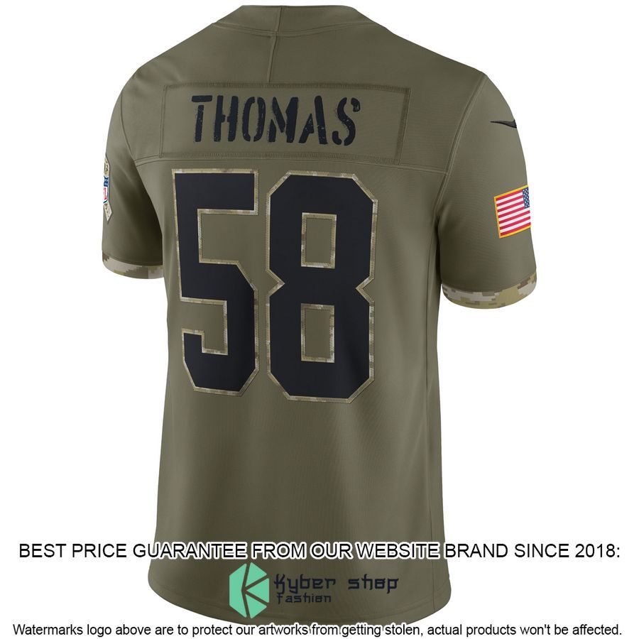 Derrick Thomas Kansas City Chiefs 2022 Salute To Service Retired Olive Football Jersey 3 Derrick Thomas Kansas City Chiefs 2022 Salute To Service Retired Olive Football Jersey word1