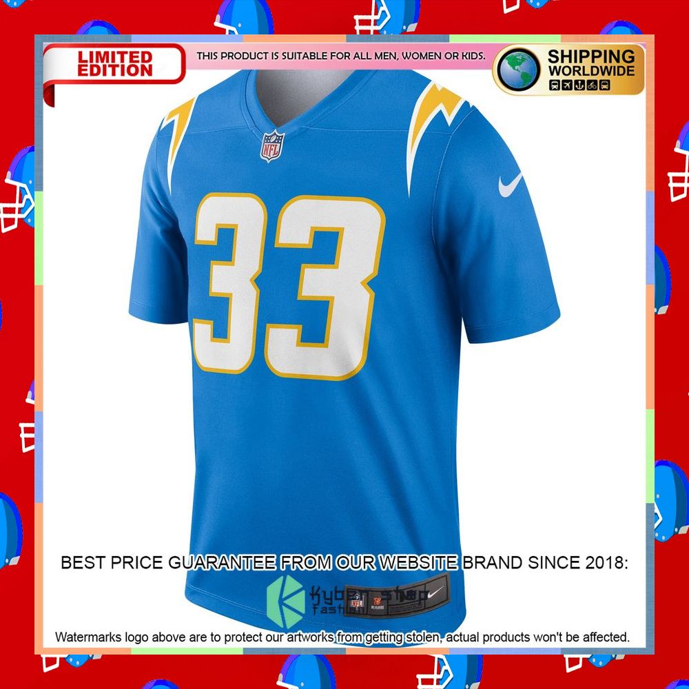 Derwin James Los Angeles Chargers Legend Powder Blue Football Jersey 7 Derwin James Los Angeles Chargers Legend Powder Blue Football Jersey word2