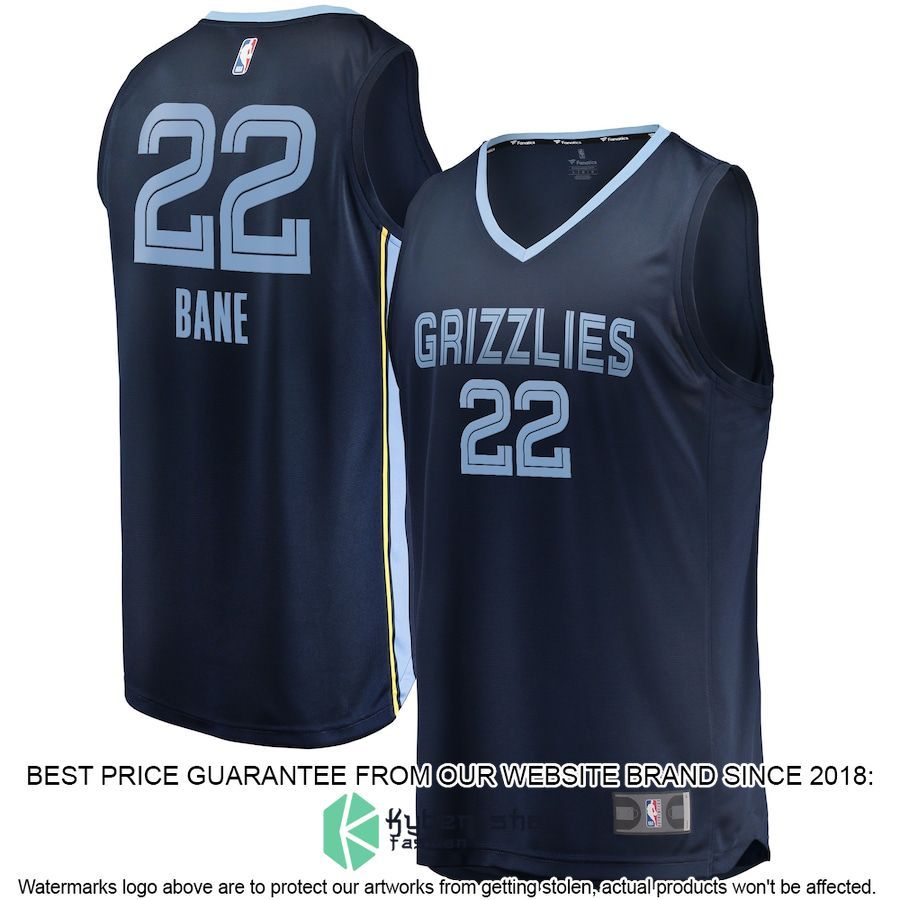 Desmond Bane Memphis Grizzlies 2021-22 Navy Basketball Jersey