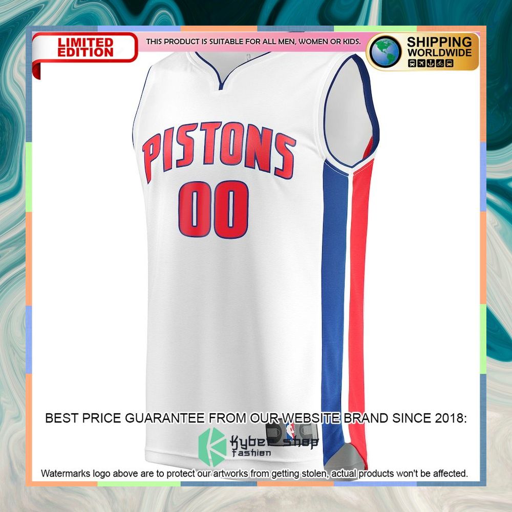 Detroit Pistons Custom White Basketball Jersey 5 Detroit Pistons Custom White Basketball Jersey word3