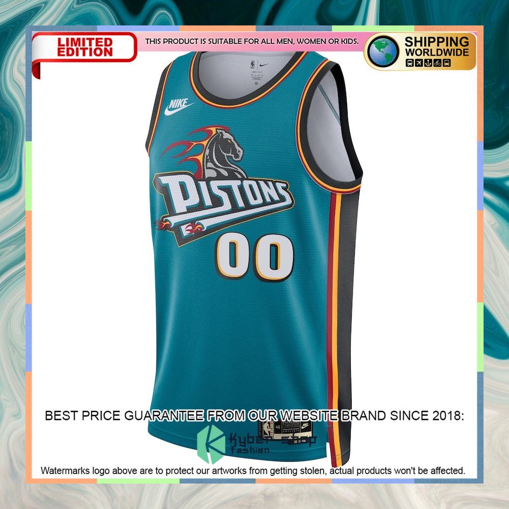Detroit Pistons Nike Unisex 2022-23 Custom Teal Basketball Jersey 5 Detroit Pistons Nike Unisex 2022-23 Custom Teal Basketball Jersey word2