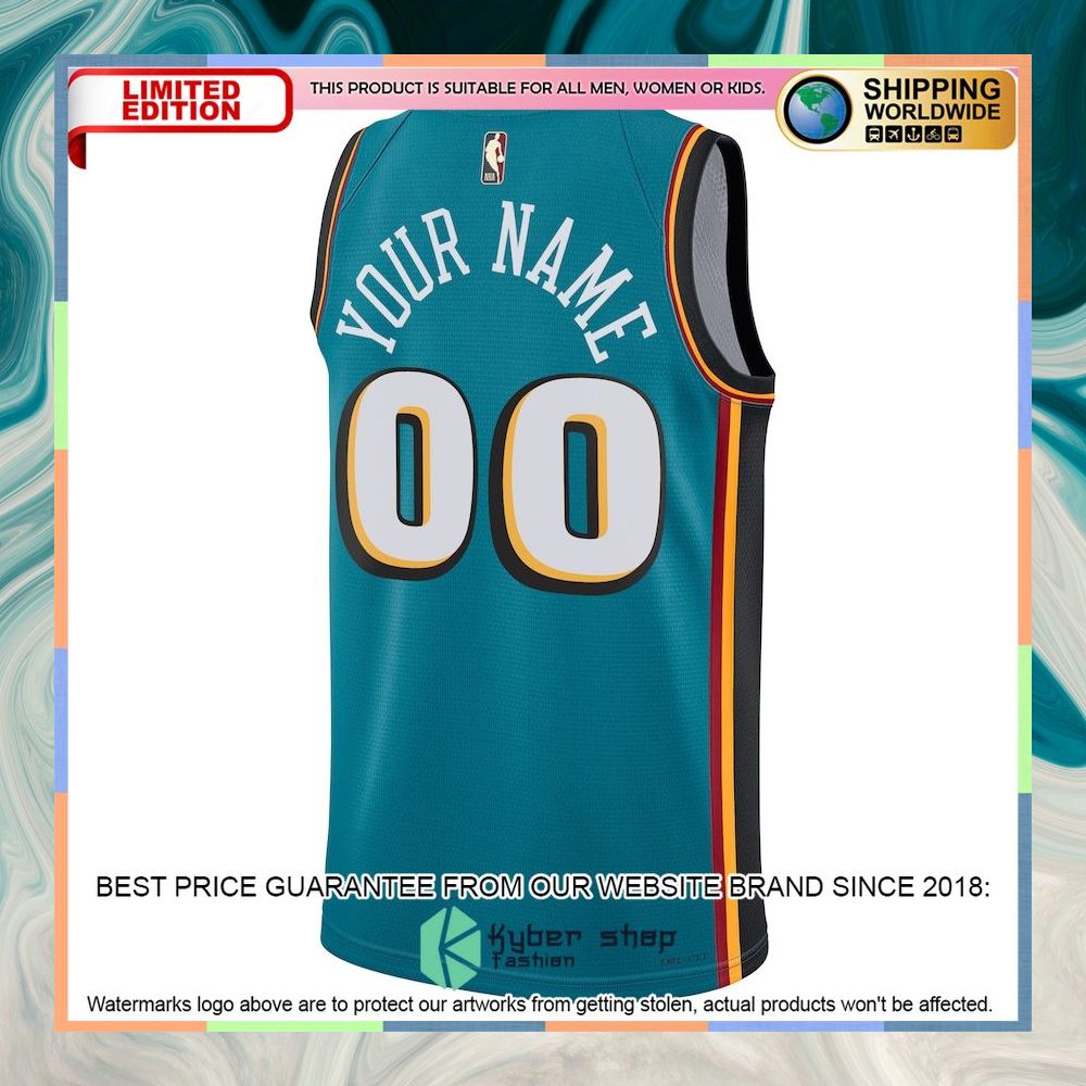 Detroit Pistons Nike Unisex 2022-23 Custom Teal Basketball Jersey 6 Detroit Pistons Nike Unisex 2022-23 Custom Teal Basketball Jersey word2