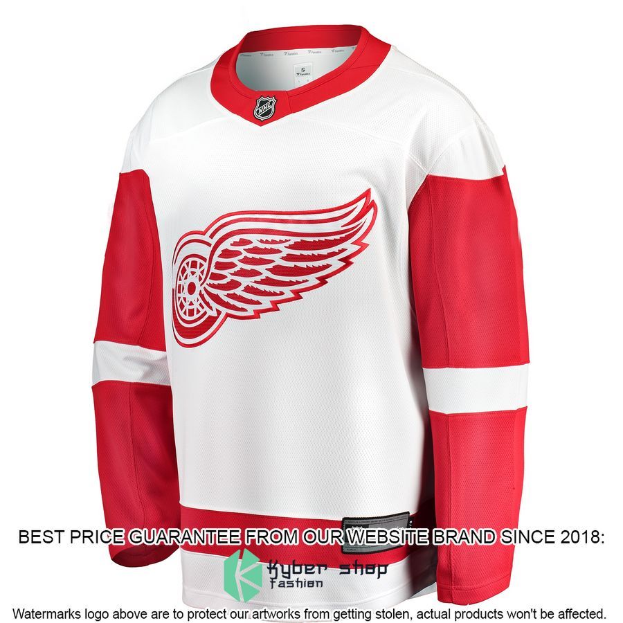 Detroit Red Wings Away Custom White Hockey Jersey 3 Detroit Red Wings Away Custom White Hockey Jersey word2