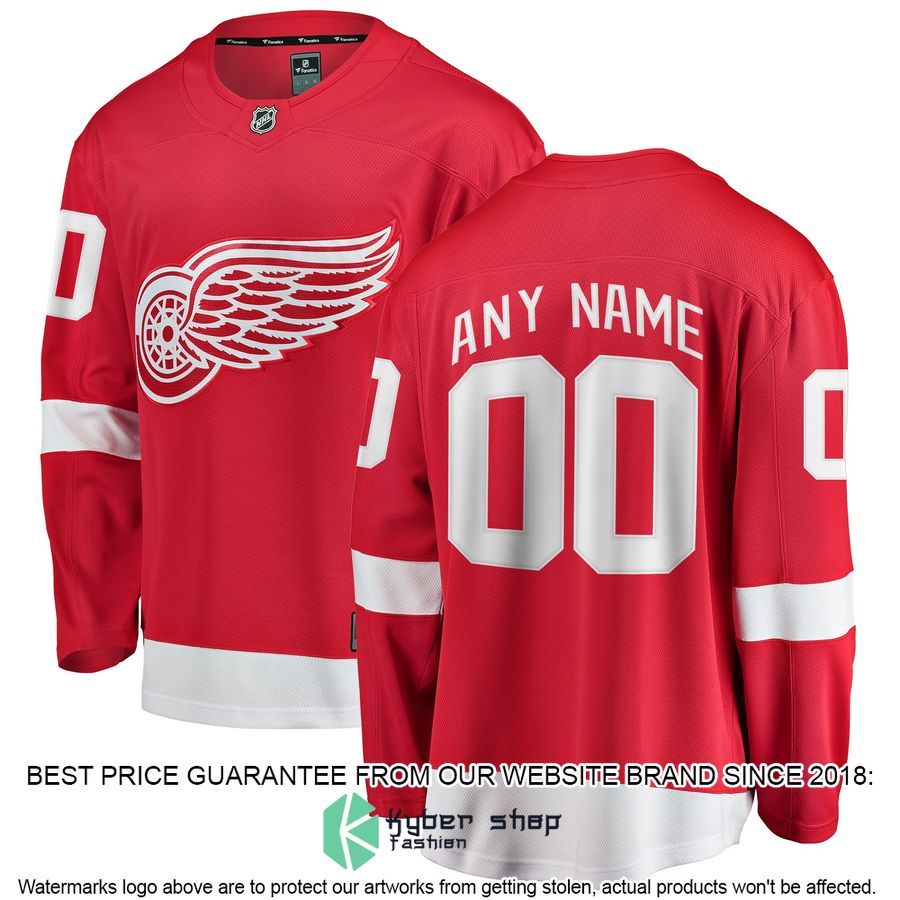 Detroit Red Wings Away Custom White Hockey Jersey 5 Detroit Red Wings Away Custom White Hockey Jersey word2