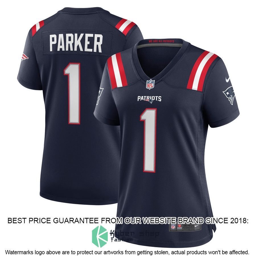DeVante Parker New England Patriots Women's Navy Football Jersey