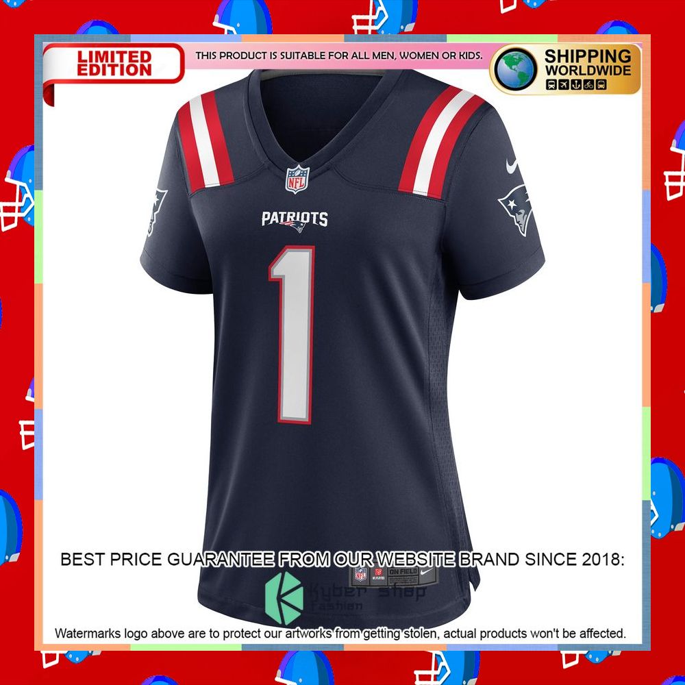 DeVante Parker New England Patriots Women's Navy Football Jersey 6 DeVante Parker New England Patriots Women's Navy Football Jersey word2