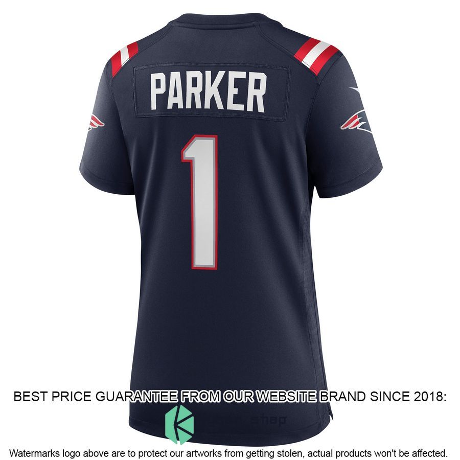 DeVante Parker New England Patriots Women's Navy Football Jersey 3 DeVante Parker New England Patriots Women's Navy Football Jersey word2