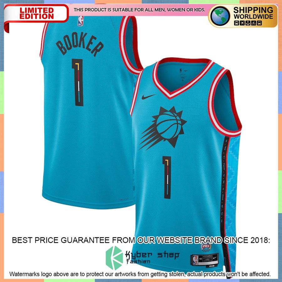 Devin Booker Phoenix Suns Nike 2022-23 Turquoise Basketball Jersey