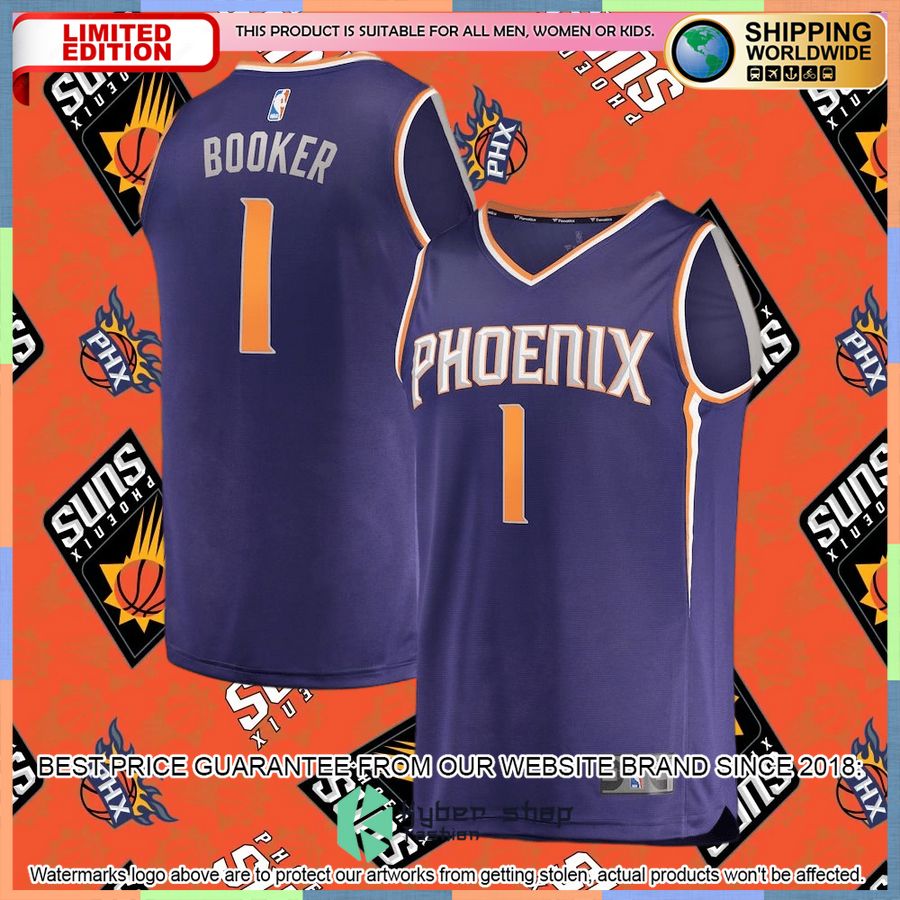 Devin Booker Phoenix Suns Player Purple Basketball Jersey 4 Devin Booker Phoenix Suns Player Purple Basketball Jersey word1