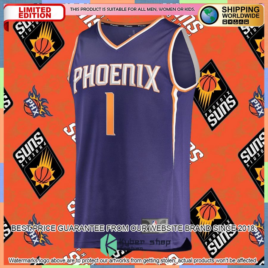 Devin Booker Phoenix Suns Player Purple Basketball Jersey 5 Devin Booker Phoenix Suns Player Purple Basketball Jersey word1