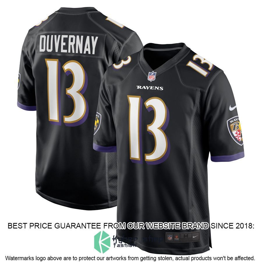Devin Duvernay Baltimore Ravens Black Football Jersey