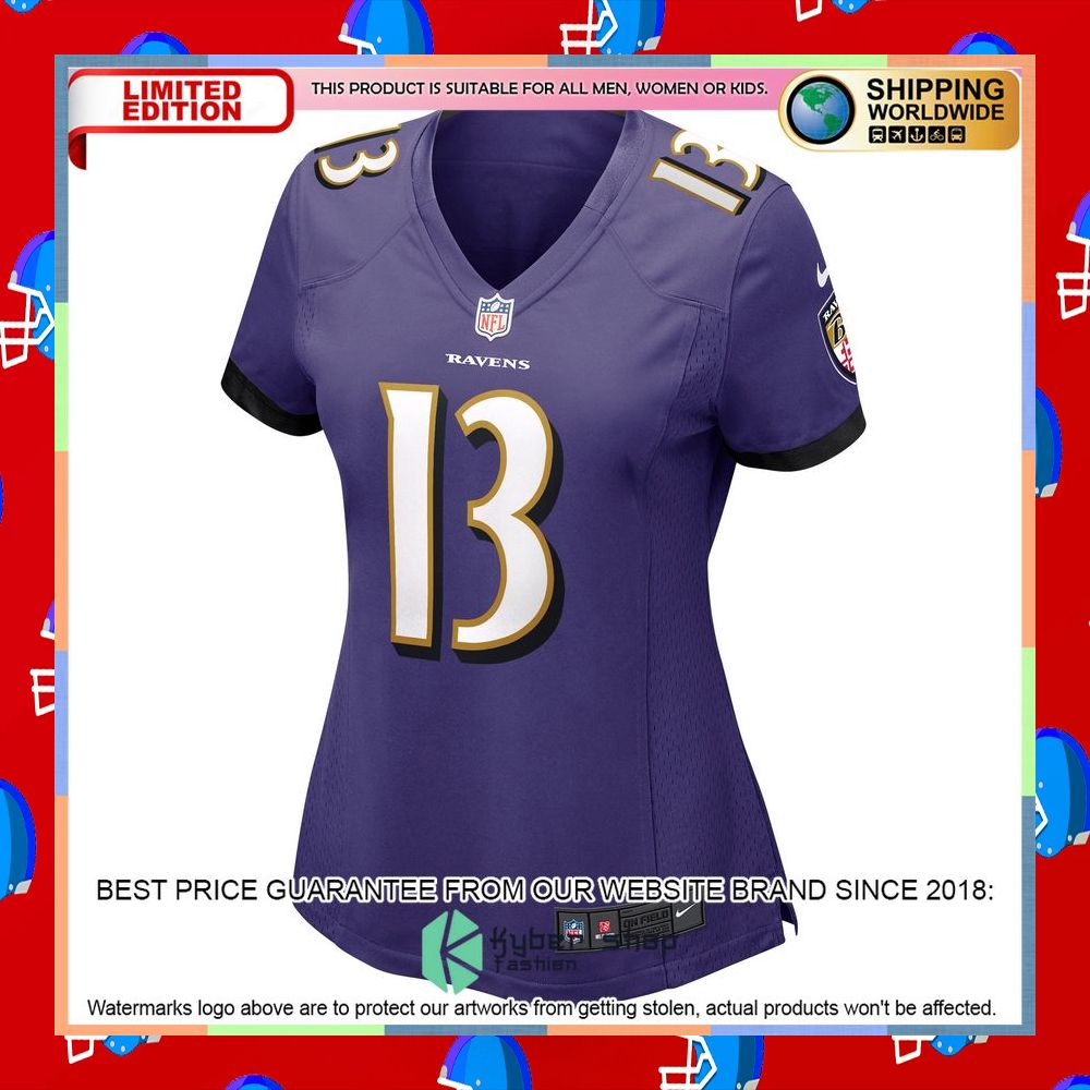 Devin Duvernay Baltimore Ravens Women's Purple Football Jersey 7 Devin Duvernay Baltimore Ravens Women's Purple Football Jersey word3
