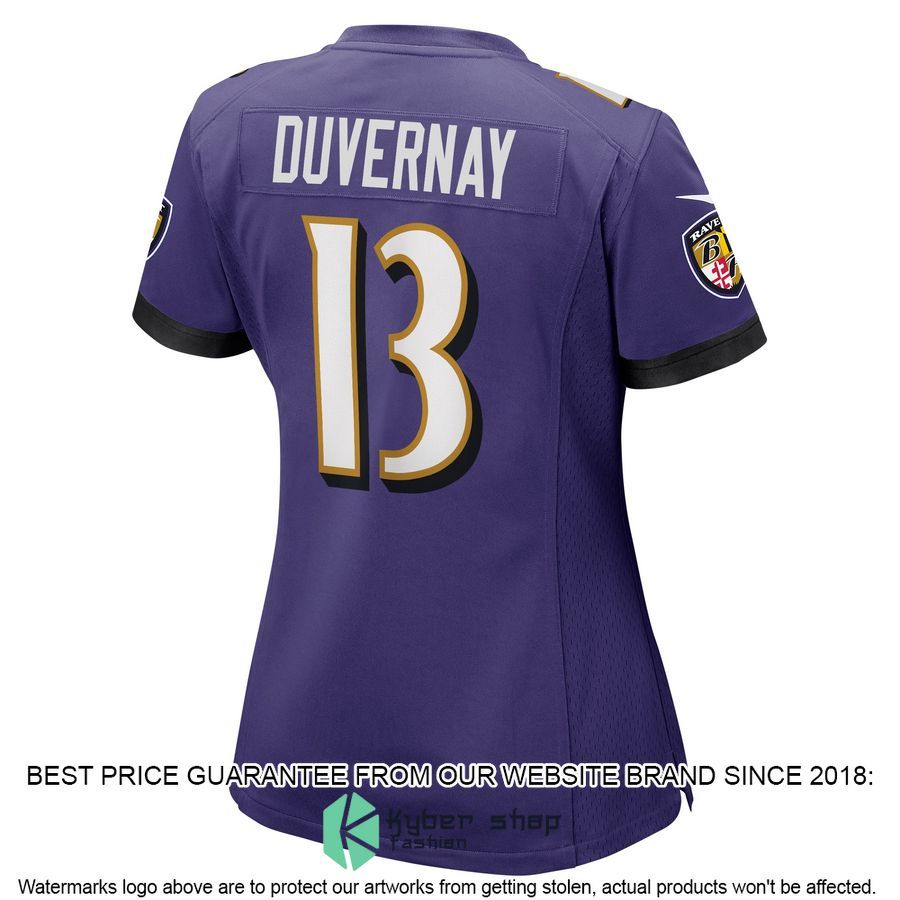 Devin Duvernay Baltimore Ravens Women's Purple Football Jersey 3 Devin Duvernay Baltimore Ravens Women's Purple Football Jersey word3