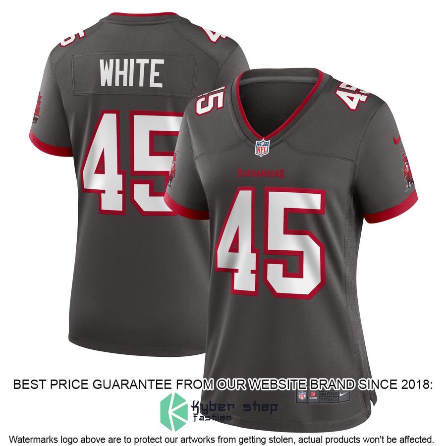 Devin White Tampa Bay Buccaneers Women's White Football Jersey 5 Devin White Tampa Bay Buccaneers Women's White Football Jersey word3