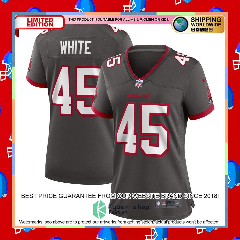 Devin White Tampa Bay Buccaneers Women's White Football Jersey 11 Devin White Tampa Bay Buccaneers Women's White Football Jersey word3