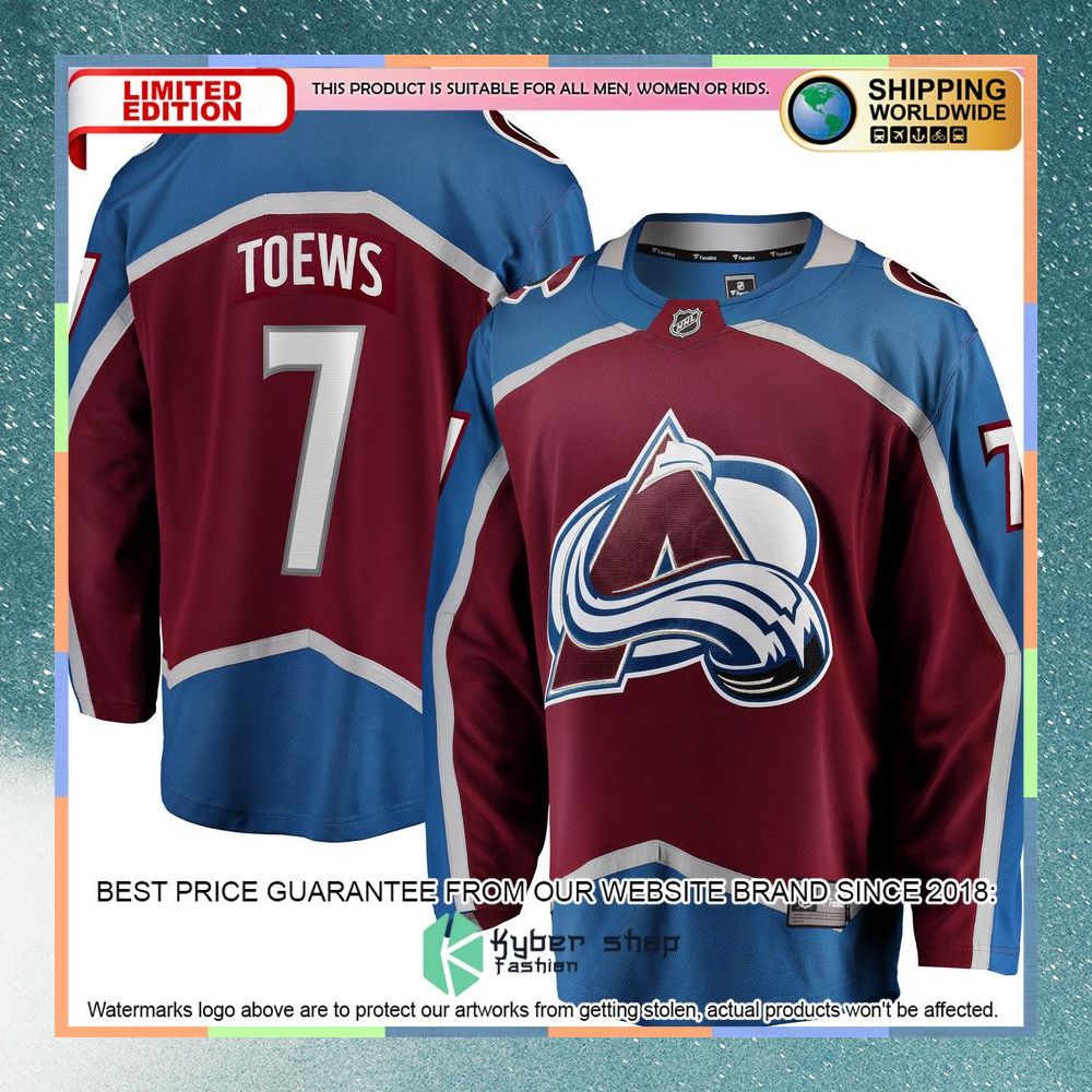 Devon Toews Colorado Avalanche Burgundy Hockey Jersey 5 Devon Toews Colorado Avalanche Burgundy Hockey Jersey word3
