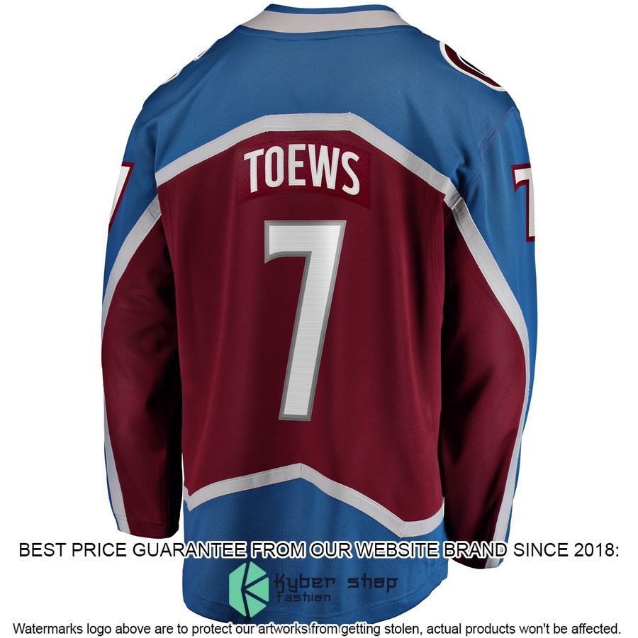 Devon Toews Colorado Avalanche Burgundy Hockey Jersey 3 Devon Toews Colorado Avalanche Burgundy Hockey Jersey word3