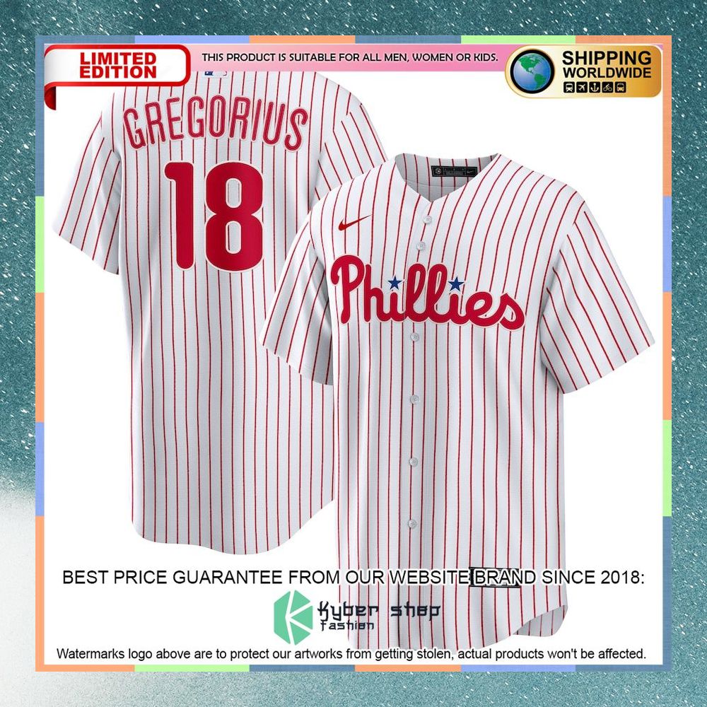 Didi Gregorius Philadelphia Phillies Home Player Name White Baseball Jersey 4 Didi Gregorius Philadelphia Phillies Home Player Name White Baseball Jersey word1