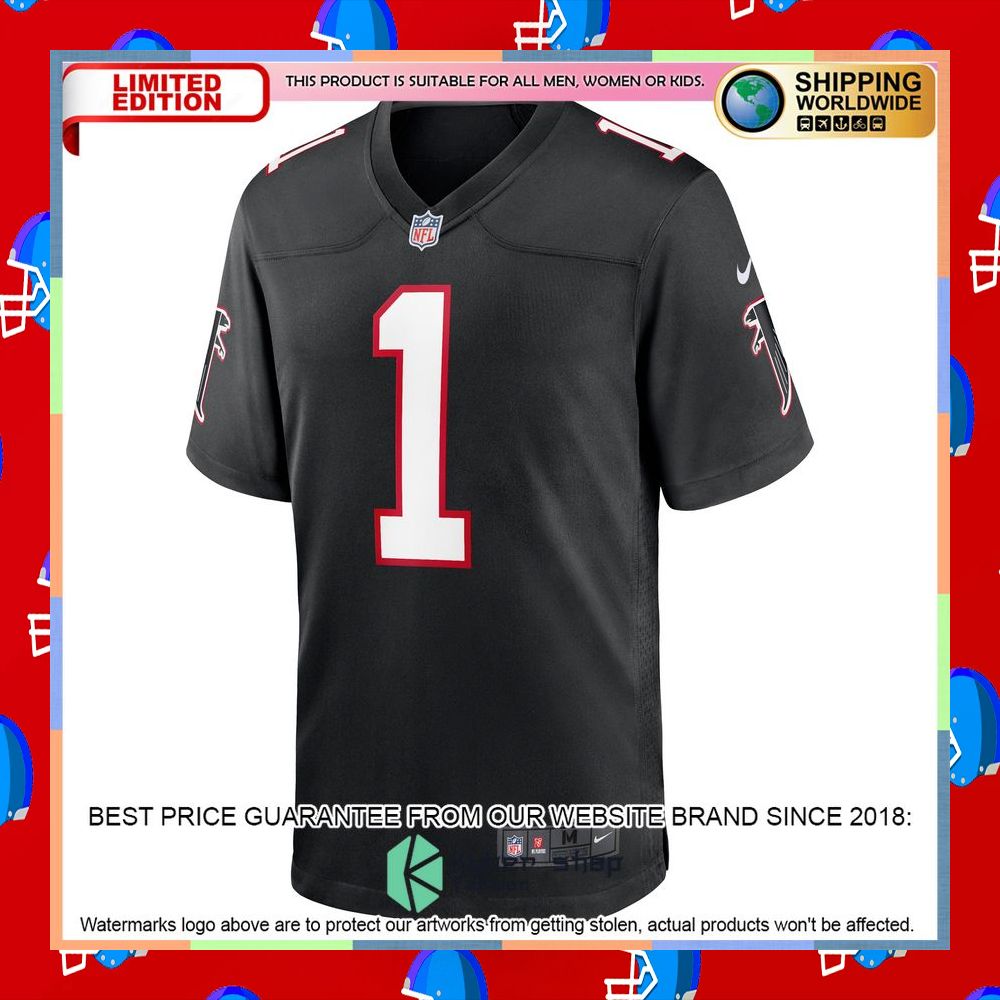 Dirty Birds Atlanta Falcons Throwback Black Football Jersey 6 Dirty Birds Atlanta Falcons Throwback Black Football Jersey word2