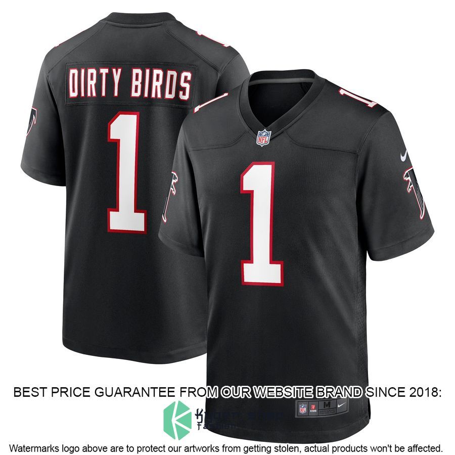 Dirty Birds Atlanta Falcons Throwback Black Football Jersey 4 Dirty Birds Atlanta Falcons Throwback Black Football Jersey word2