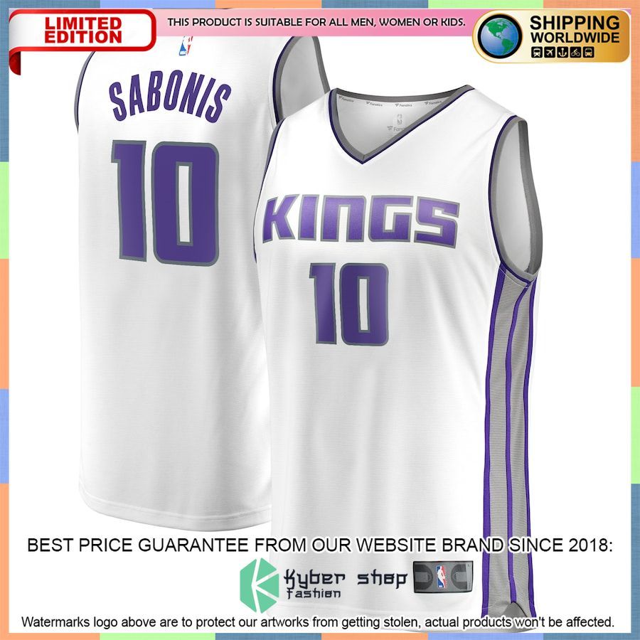 Domantas Sabonis Sacramento Kings 2022-23 White Basketball Jersey