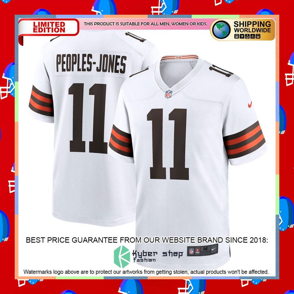 Donovan PeoplesJones Cleveland Browns White Football Jersey 6 Donovan PeoplesJones Cleveland Browns White Football Jersey word1