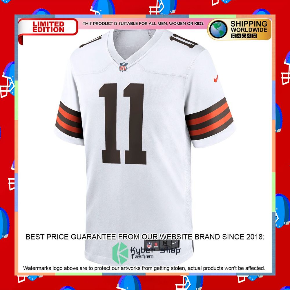 Donovan PeoplesJones Cleveland Browns White Football Jersey 7 Donovan PeoplesJones Cleveland Browns White Football Jersey word1
