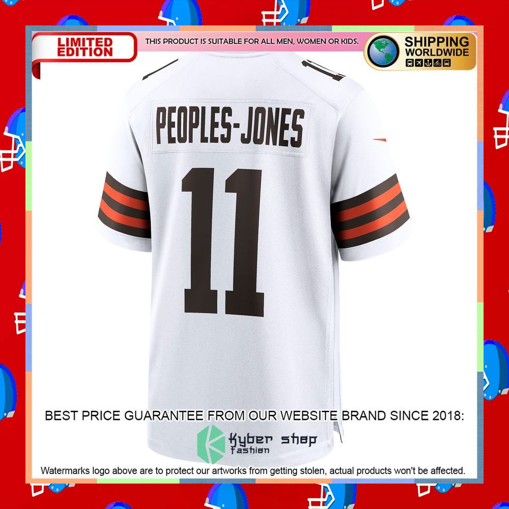 Donovan PeoplesJones Cleveland Browns White Football Jersey 8 Donovan PeoplesJones Cleveland Browns White Football Jersey word1