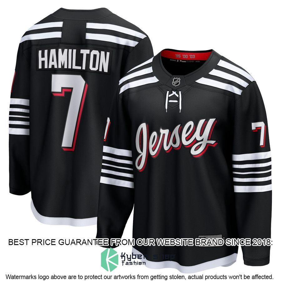 Dougie Hamilton New Jersey Devils Alternate Premier Black Hockey Jersey