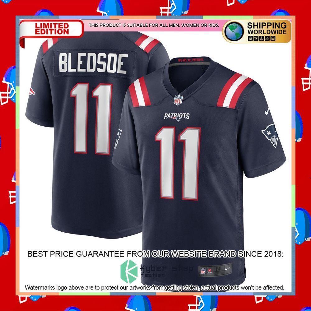 Drew Bledsoe New England Patriots Retired Alternate Red Football Jersey 10 Drew Bledsoe New England Patriots Retired Alternate Red Football Jersey word2