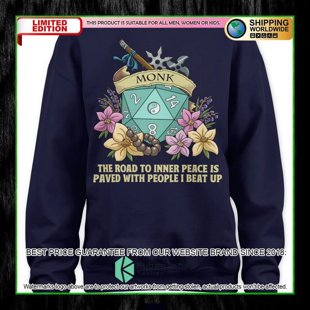 Dungeons and Dragons Monk The Road To Inner Peace Is Paved With People I Beat Up Hoodie, Shirt 21 Dungeons and Dragons Monk The Road To Inner Peace Is Paved With People I Beat Up Hoodie, Shirt word2