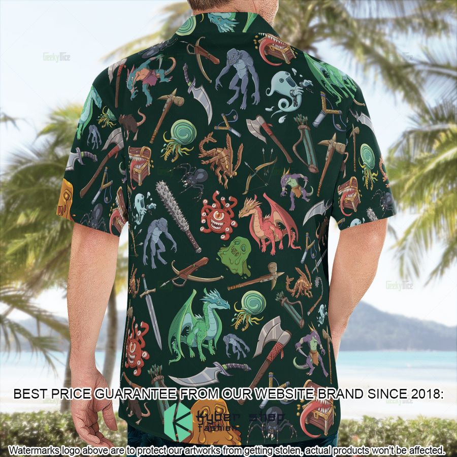 Dungeons & Dragons Monsters Weapons Hawaiian Shirt 3 Dungeons & Dragons Monsters Weapons Hawaiian Shirt word3