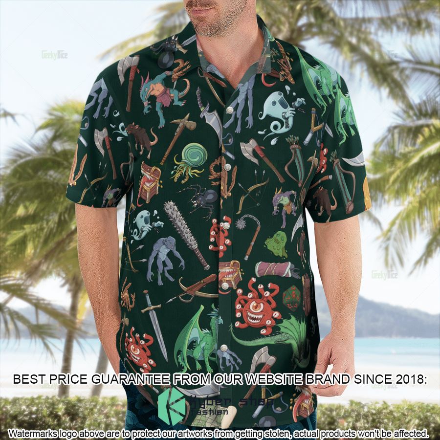 Dungeons & Dragons Monsters Weapons Hawaiian Shirt 4 Dungeons & Dragons Monsters Weapons Hawaiian Shirt word3