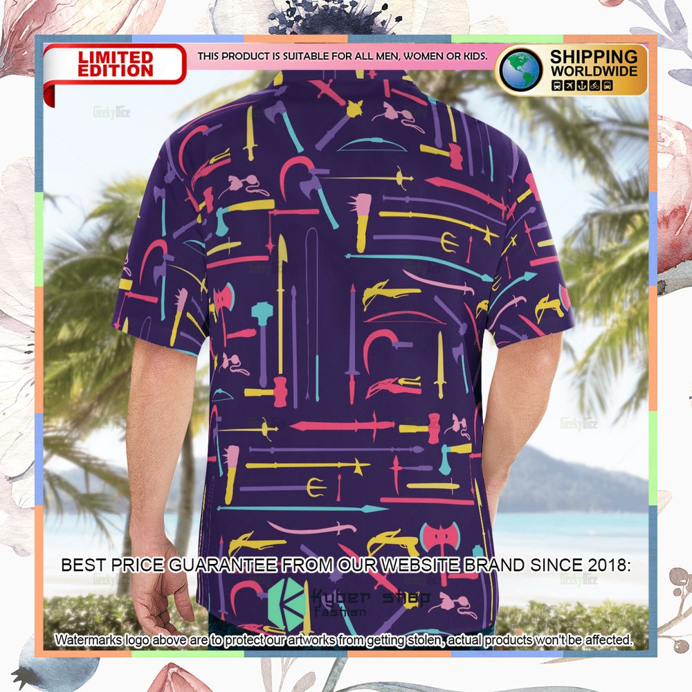 Dungeons & Dragons Weapons Hawaiian Shirt 7 Dungeons & Dragons Weapons Hawaiian Shirt word2