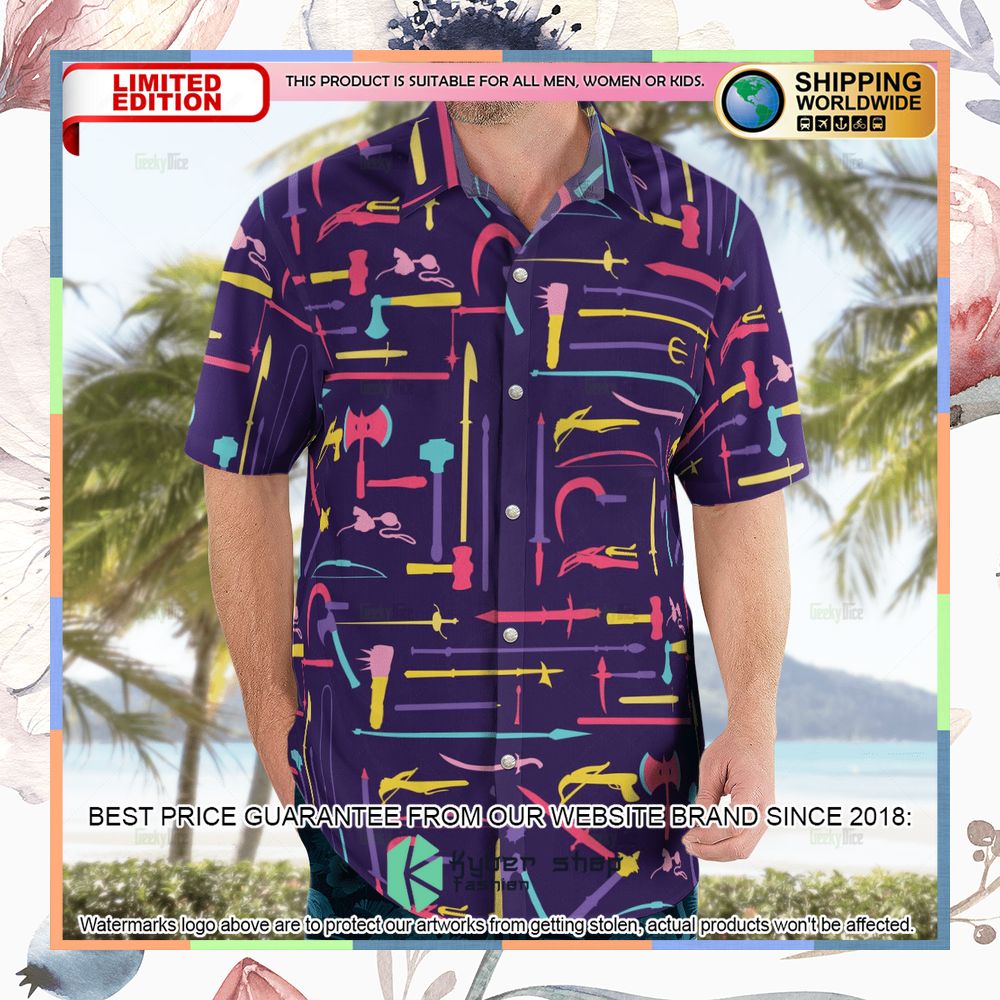 Dungeons & Dragons Weapons Hawaiian Shirt 8 Dungeons & Dragons Weapons Hawaiian Shirt word2