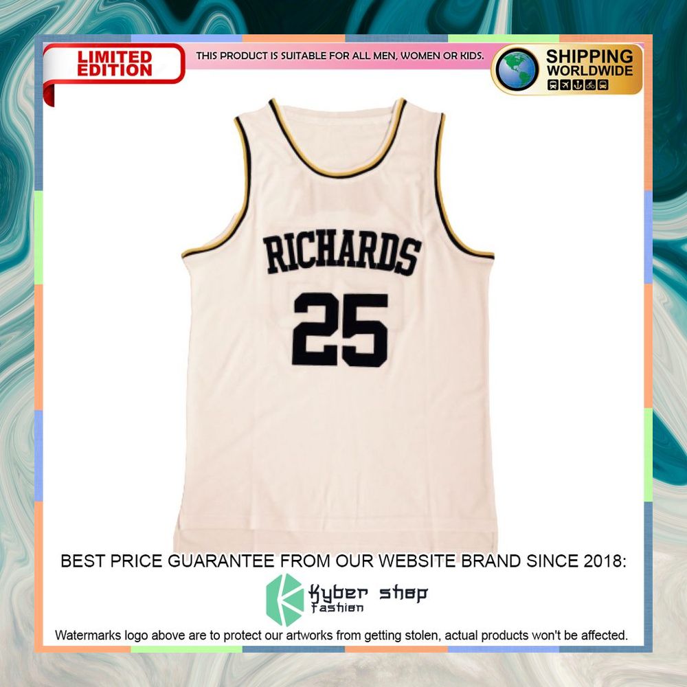 Dwyane Wade Richards High School white Basketball Jersey 5 Dwyane Wade Richards High School white Basketball Jersey word2