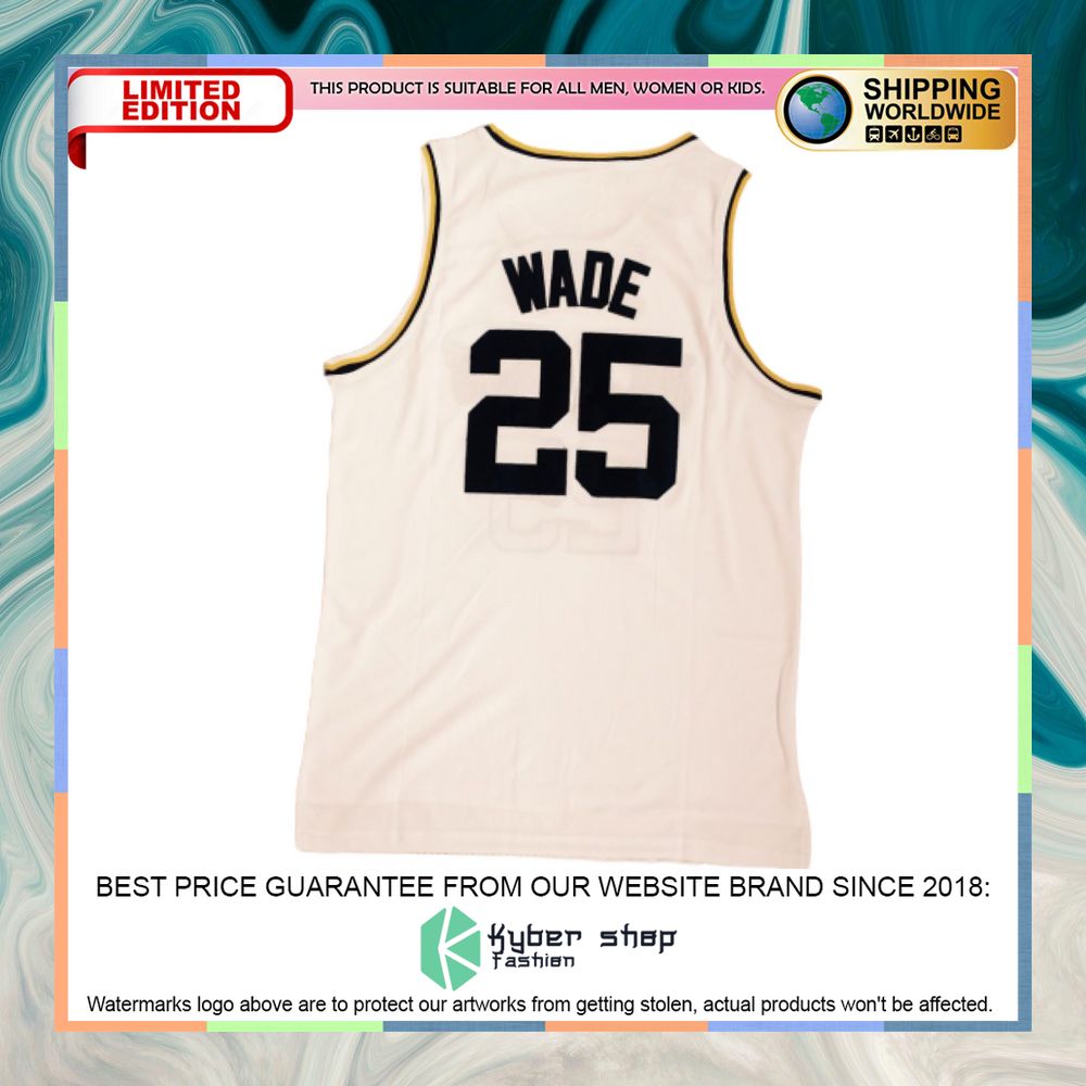 Dwyane Wade Richards High School white Basketball Jersey 6 Dwyane Wade Richards High School white Basketball Jersey word2
