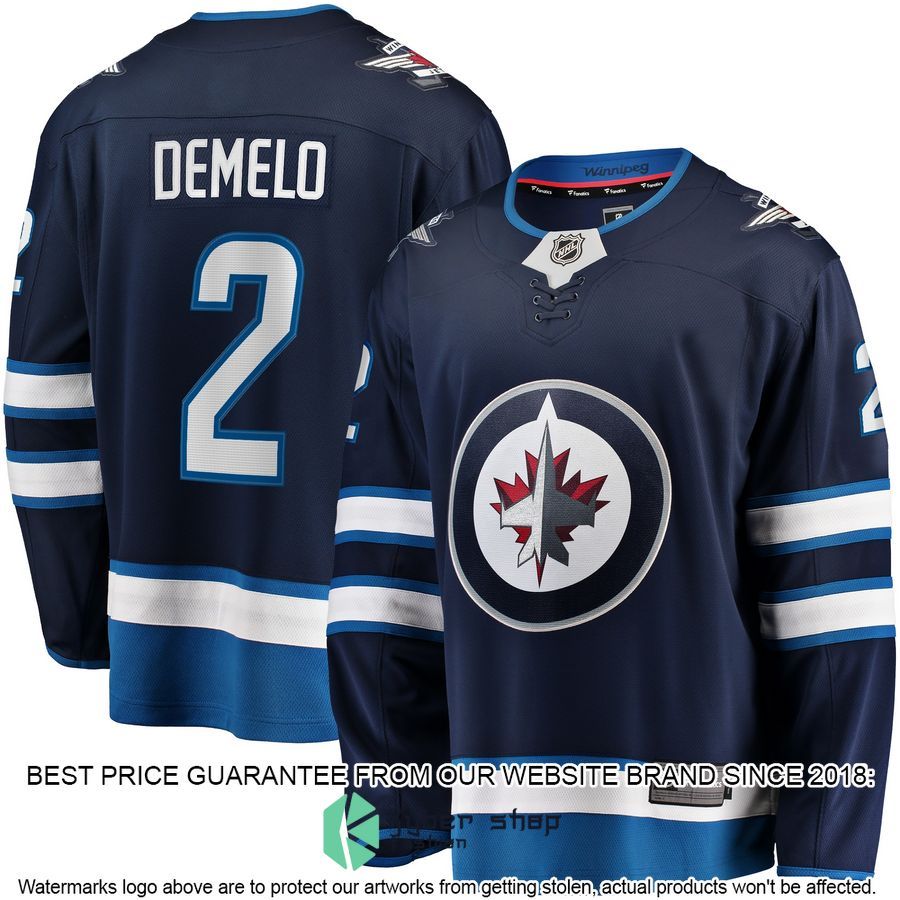 Dylan DeMelo Winnipeg Jets Navy Hockey Jersey