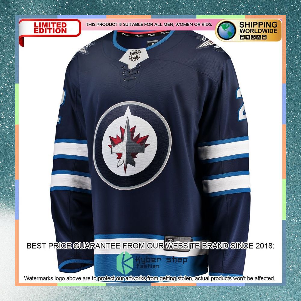 Dylan DeMelo Winnipeg Jets Navy Hockey Jersey 6 Dylan DeMelo Winnipeg Jets Navy Hockey Jersey word1