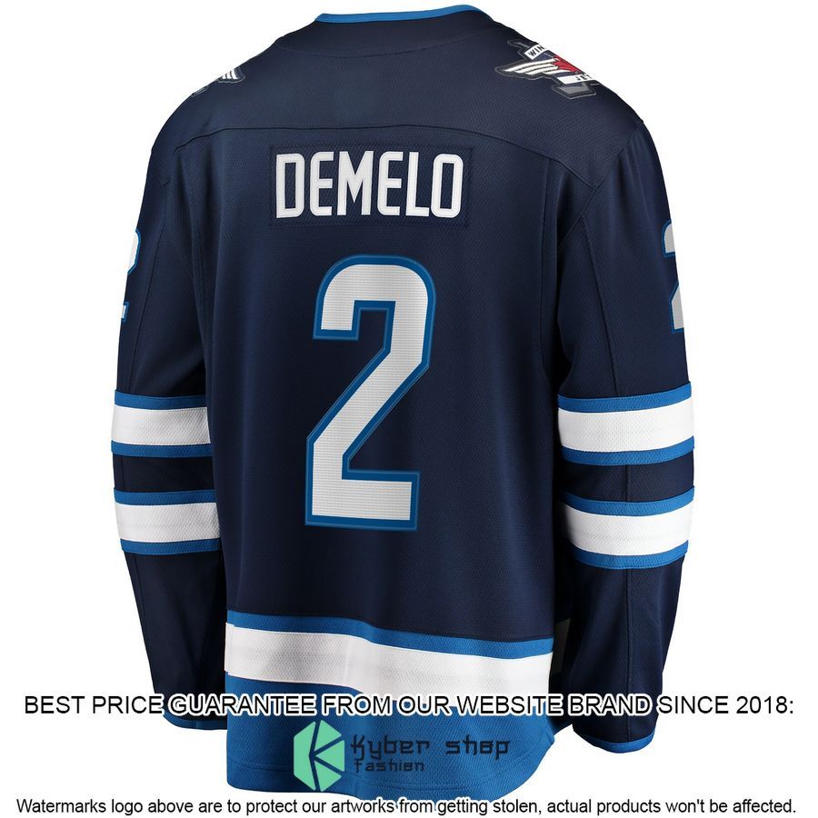 Dylan DeMelo Winnipeg Jets Navy Hockey Jersey 3 Dylan DeMelo Winnipeg Jets Navy Hockey Jersey word1