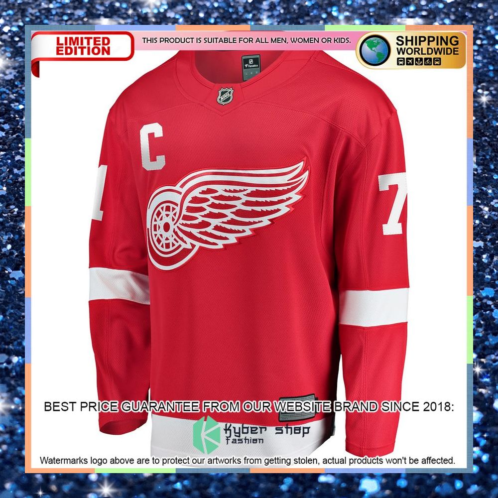 Dylan Larkin Detroit Red Wings Home Captain Premier Red Hockey Jersey 6 Dylan Larkin Detroit Red Wings Home Captain Premier Red Hockey Jersey word1