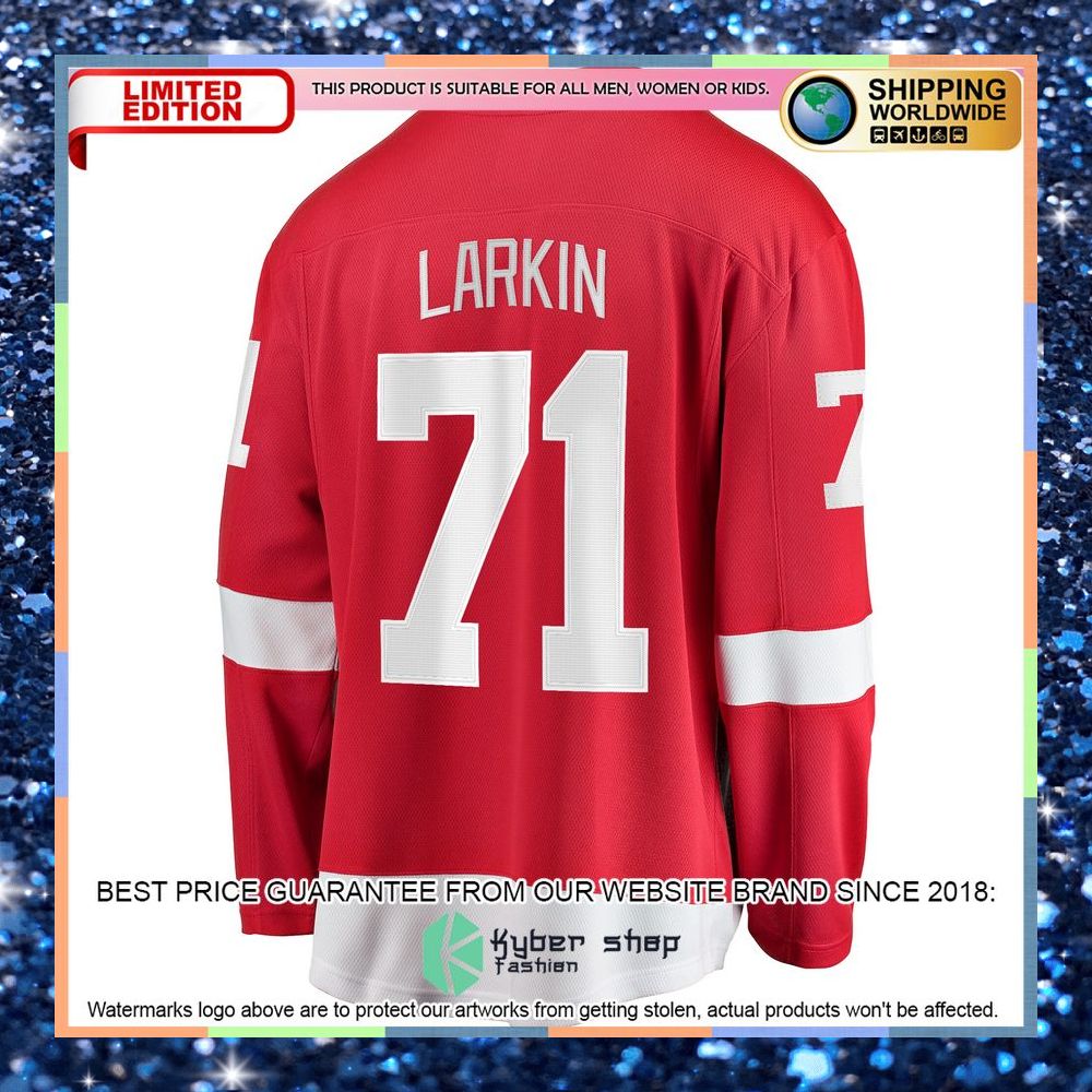 Dylan Larkin Detroit Red Wings Home Captain Premier Red Hockey Jersey 7 Dylan Larkin Detroit Red Wings Home Captain Premier Red Hockey Jersey word1