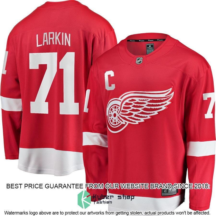 Dylan Larkin Detroit Red Wings Home Captain Premier Red Hockey Jersey 4 Dylan Larkin Detroit Red Wings Home Captain Premier Red Hockey Jersey word1