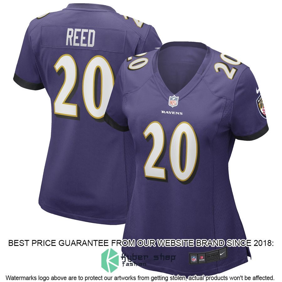 Ed Reed Baltimore Ravens Women's Purple Football Jersey