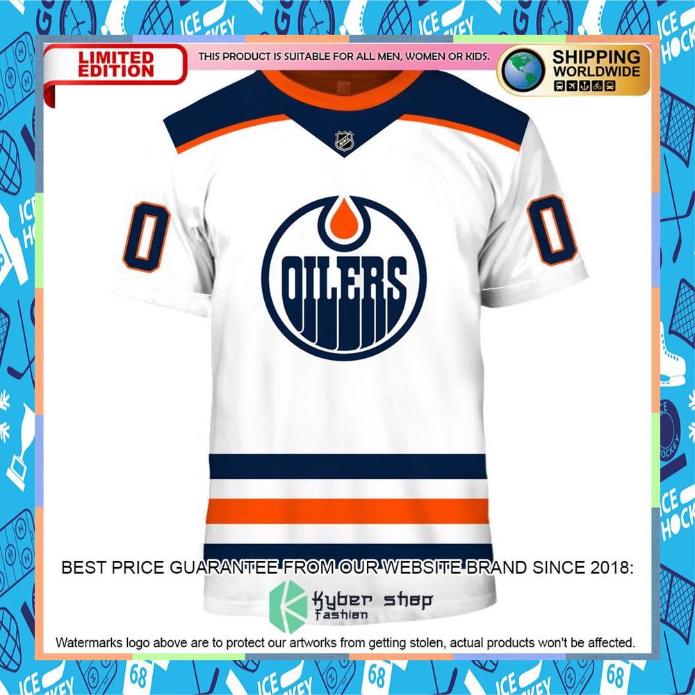 Edmonton Oilers white CUSTOM Shirt, Hoodie 8 Edmonton Oilers white CUSTOM Shirt, Hoodie word1