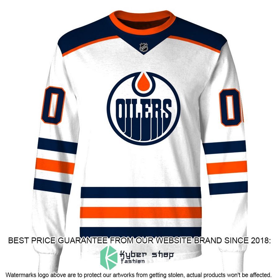 Edmonton Oilers white CUSTOM Shirt, Hoodie 3 Edmonton Oilers white CUSTOM Shirt, Hoodie word1