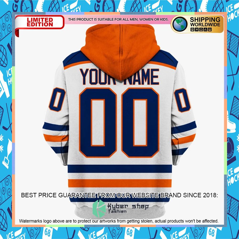 Edmonton Oilers white CUSTOM Shirt, Hoodie 11 Edmonton Oilers white CUSTOM Shirt, Hoodie word1