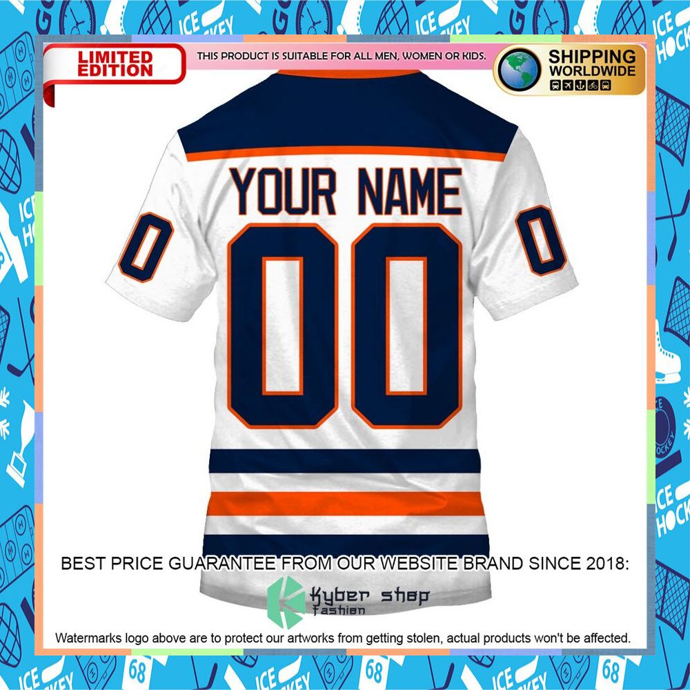 Edmonton Oilers white CUSTOM Shirt, Hoodie 12 Edmonton Oilers white CUSTOM Shirt, Hoodie word1
