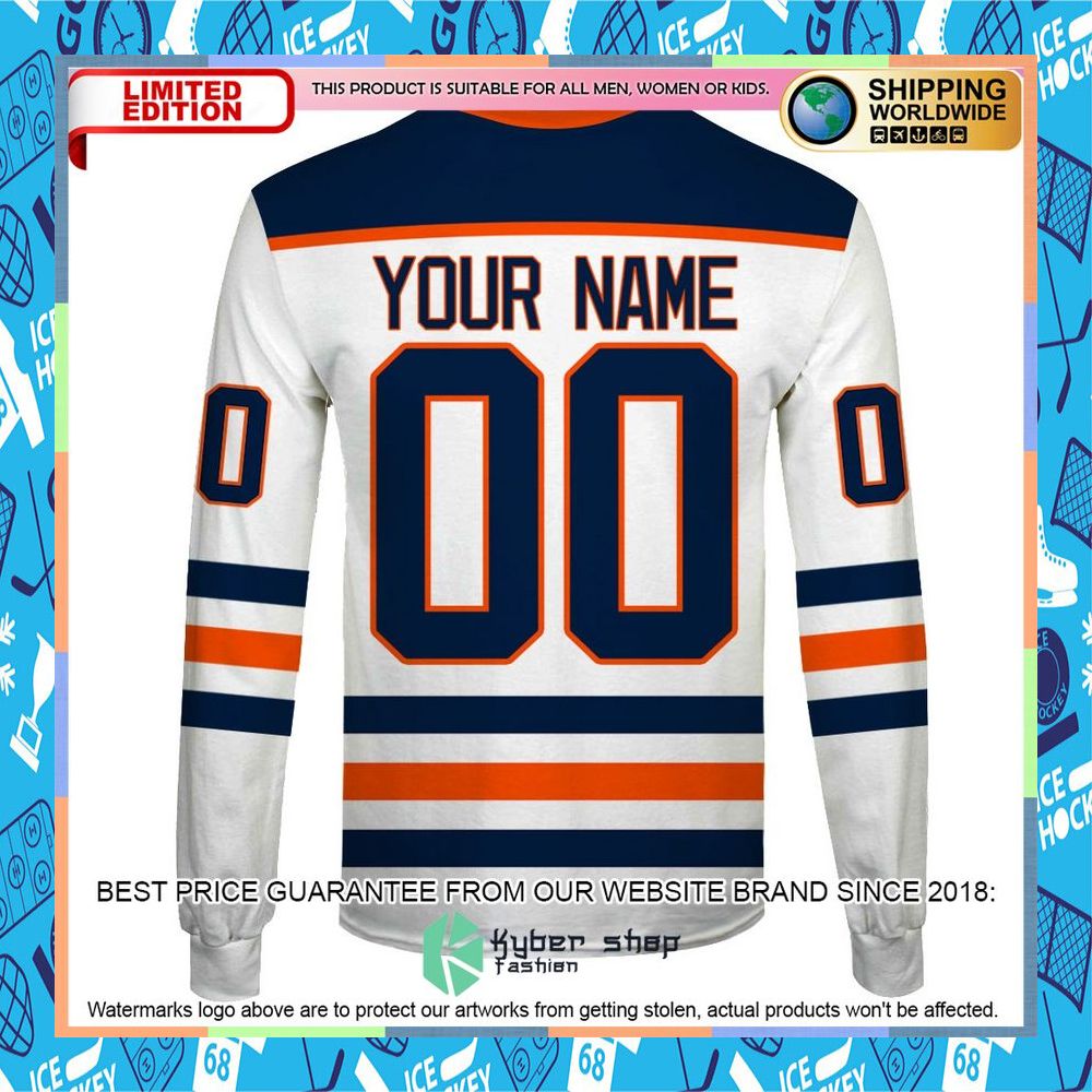 Edmonton Oilers white CUSTOM Shirt, Hoodie 13 Edmonton Oilers white CUSTOM Shirt, Hoodie word1